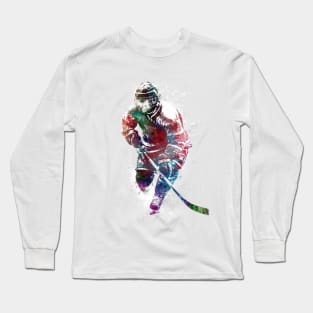 Hockey player #hockey #sport Long Sleeve T-Shirt